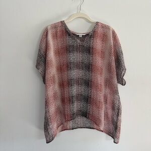 CAbi Sheer Polka Dot Cover Up Top Size XS Oversized Boxy Summer Tunic